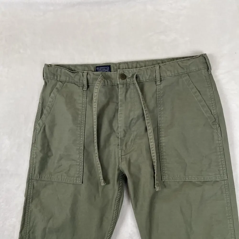Levi's Chino Pants Mens 36x32 Green Regular Fit Tapered Drawstring Waist Casual
